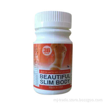 Beautiful slim body weighs loss pills